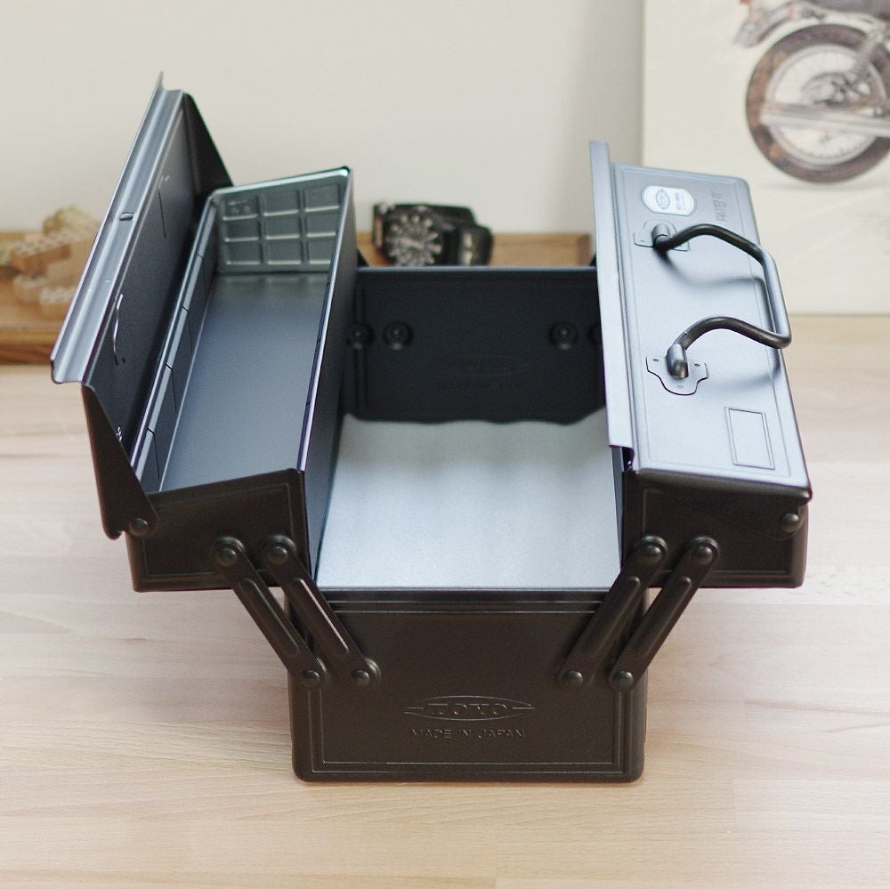 東洋スチールのツールボックス(TOOLBOX)日本製の工具箱！道具入れとしても収納箱としても！STEELTOOLBOXSTORAGEst-350DOUBLELAYERTYPE送料無料