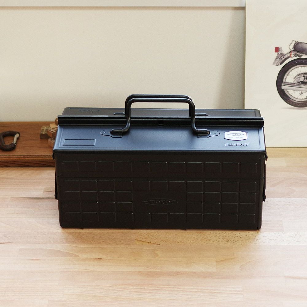 東洋スチールのツールボックス(TOOLBOX)日本製の工具箱！道具入れとしても収納箱としても！STEELTOOLBOXSTORAGEst-350DOUBLELAYERTYPE送料無料