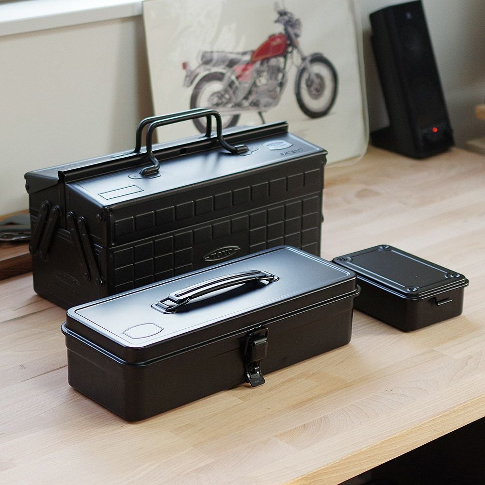 東洋スチールのツールボックス(TOOLBOX)日本製の工具箱！道具入れとしても収納箱としても！STEELTOOLBOXSTORAGEst-350DOUBLELAYERTYPE送料無料