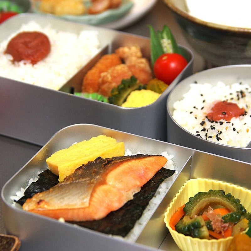 アルミ弁当箱・小判型L丸型内フタ付第一アルミニウム