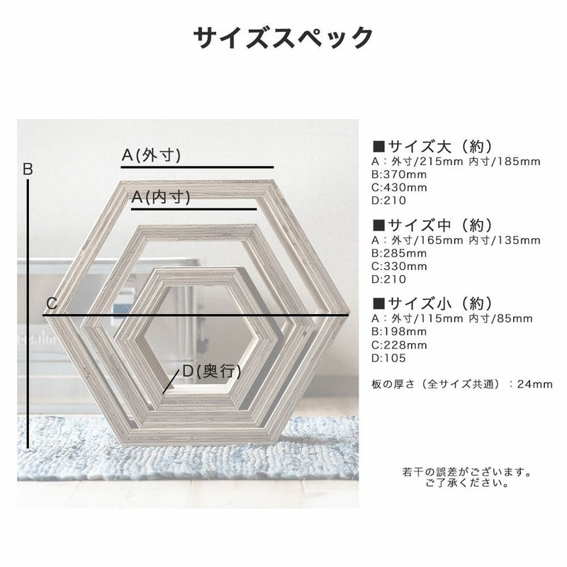 ハニカムシェルフBOX4セットヘキサ6角形収納ディスプレイ什器シェルフボックスBOX本立て木製合板