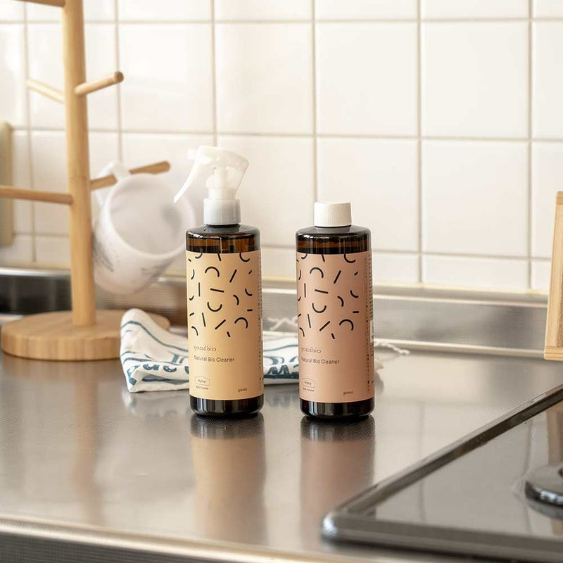 goodbioグッドバイオマルチクリーナースプレー濃縮原液浄化作用酵素弱アルカリ性尾賀亀微生物枯草菌分解皮脂油脂日本製常在菌