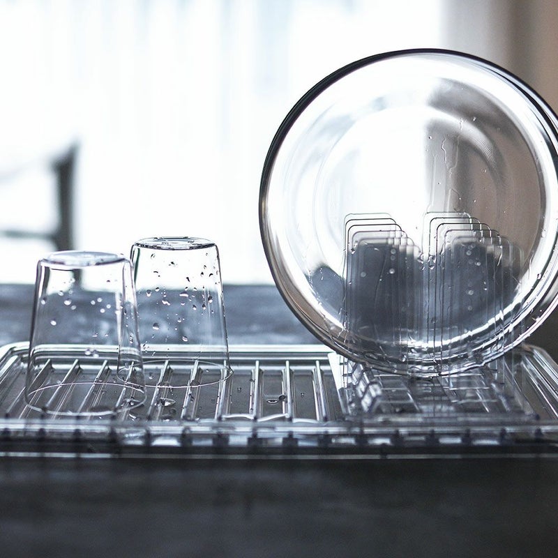 スタンディングドレイナー生活感が出ない水切りStandingDrainertidyティディ水切りトレートレイ水切りかごコンパクト省スペース透明クリアスケルトンキッチンシンク