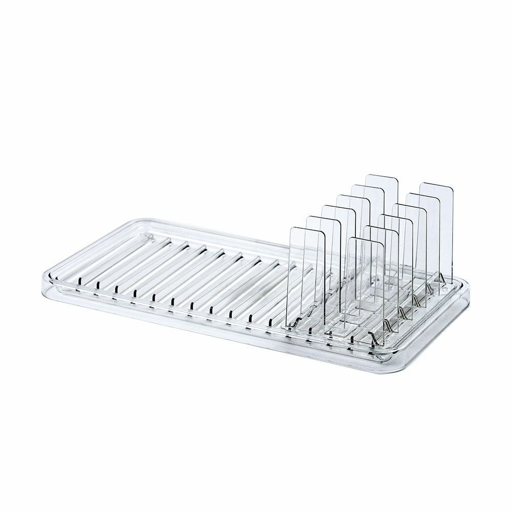 スタンディングドレイナー生活感が出ない水切りStandingDrainertidyティディ水切りトレートレイ水切りかごコンパクト省スペース透明クリアスケルトンキッチンシンク