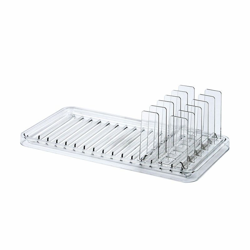 スタンディングドレイナー生活感が出ない水切りStandingDrainertidyティディ水切りトレートレイ水切りかごコンパクト省スペース透明クリアスケルトンキッチンシンク