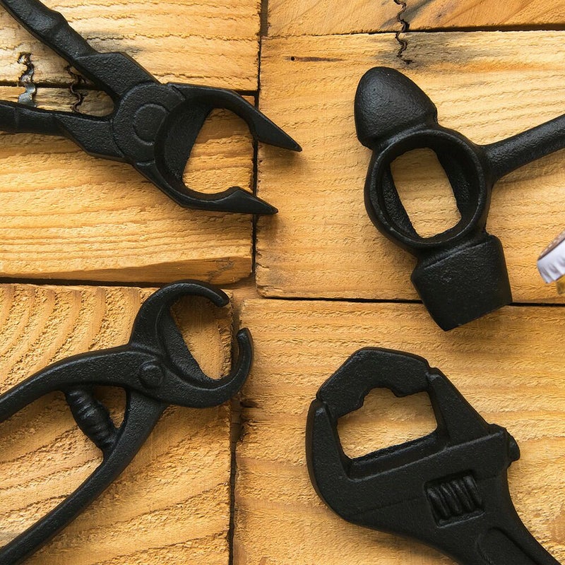 栓抜アイアンモチーフスパナ鉄製瓶ビール