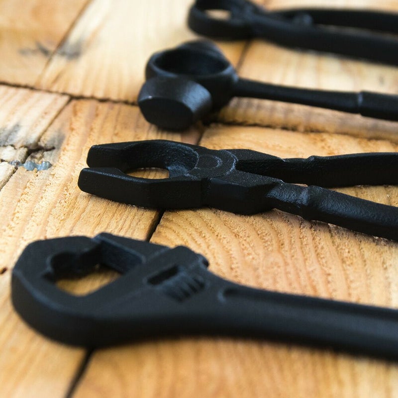 栓抜アイアンモチーフスパナ鉄製瓶ビール