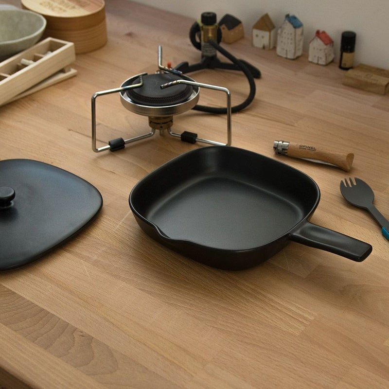 TOOLSBAKEPANベイクパンSサイズ蓋付ツールズアウトドア四角キャンプグランピングベランピングイブキクラフト伊吹クラフト陶器製日本製