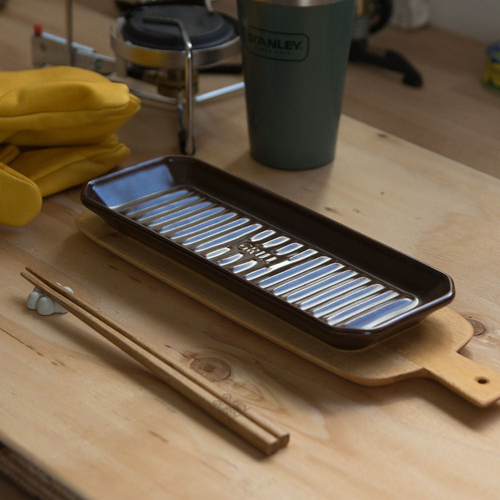 TOOLSグリルプレートMツールズアウトドア焼き魚キャンプグランピングベランピングイブキクラフト伊吹クラフト陶器製日本製