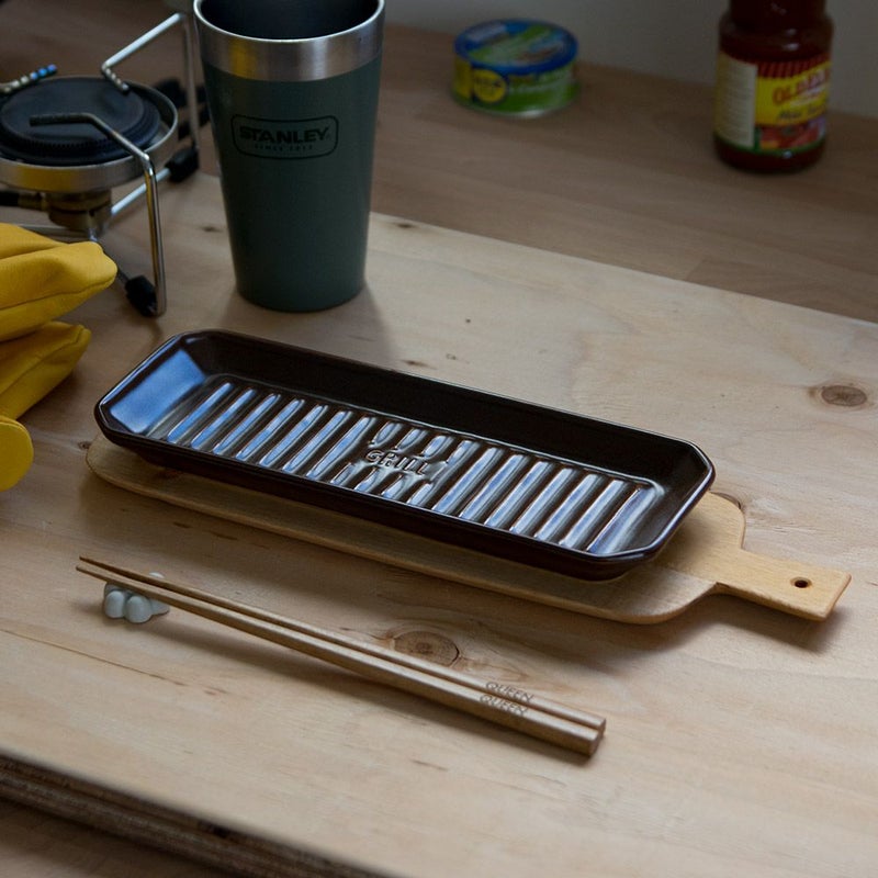 TOOLSグリルプレートMツールズアウトドア焼き魚キャンプグランピングベランピングイブキクラフト伊吹クラフト陶器製日本製