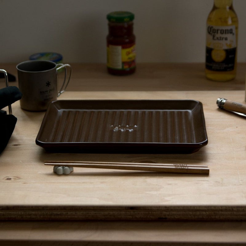 TOOLSグリルプレートLサイズツールズアウトドア焼き魚キャンプグランピングベランピングイブキクラフト伊吹クラフト陶器製日本製