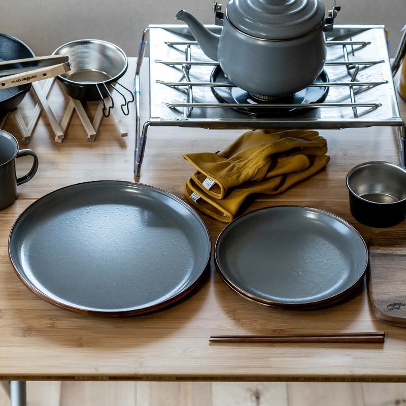 BAREBONESエナメルプレート2個セットベアボーンズアウトドアキャンプお皿