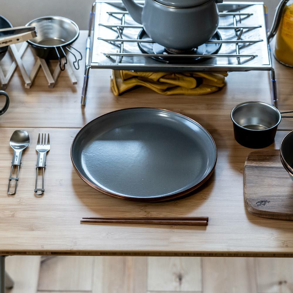 BAREBONESエナメルプレート2個セットベアボーンズアウトドアキャンプお皿