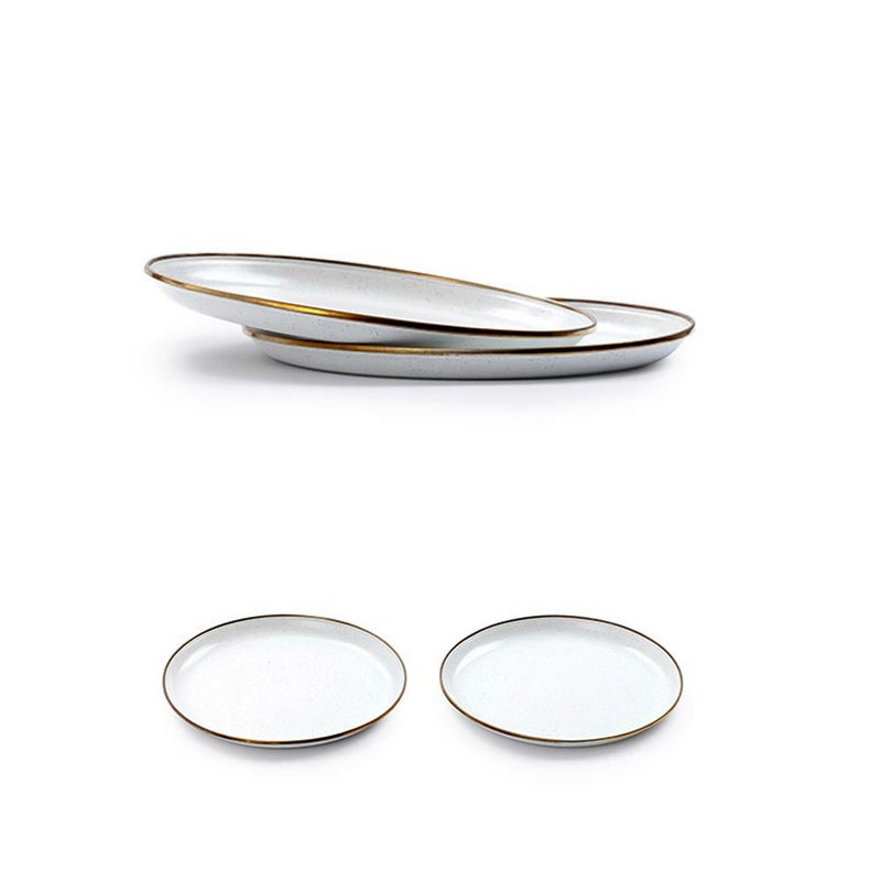 BAREBONESエナメルプレート2個セットベアボーンズアウトドアキャンプお皿