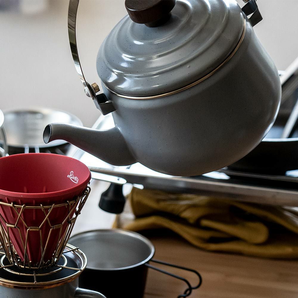 BAREBONESベアボーンズエナメルティーポットアウトドアキャンプやかんケトル