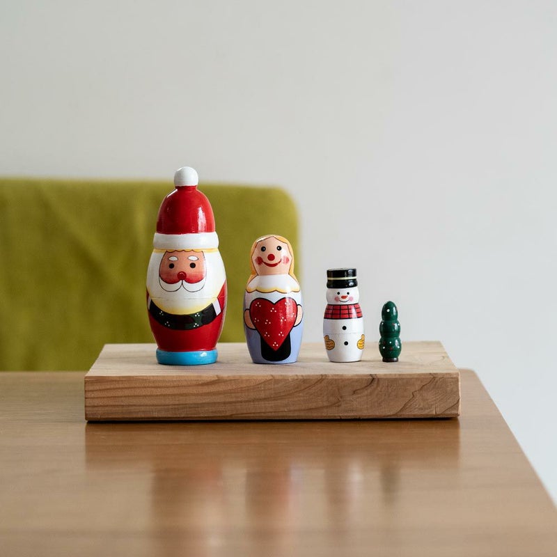 SANTACRYOSHKANORDマトリョーシカサンタクロースクリスマスDETAILオブジェ北欧