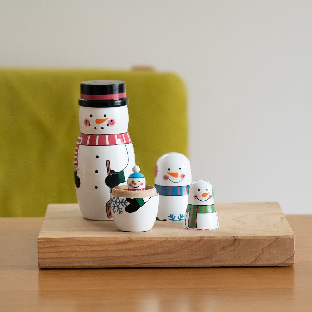 SNOWMANFAMILYマトリョーシカスノーマンファミリーDETAIL雪だるまオブジェ北欧