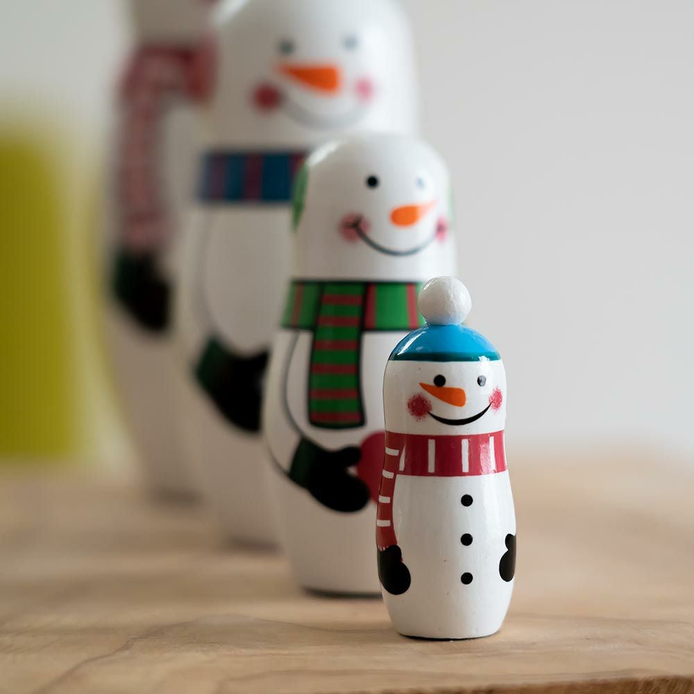 SNOWMANFAMILYマトリョーシカスノーマンファミリーDETAIL雪だるまオブジェ北欧