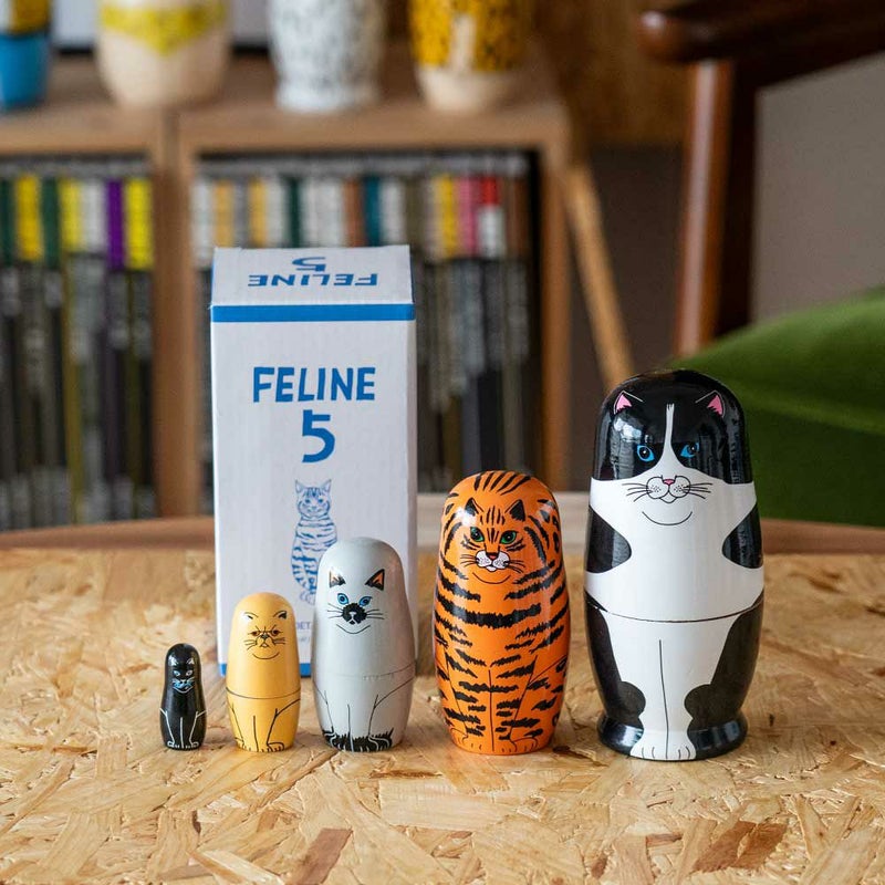 マトリョーシカFeline5MIDORIKOMATSUDETAILオブジェ猫置物