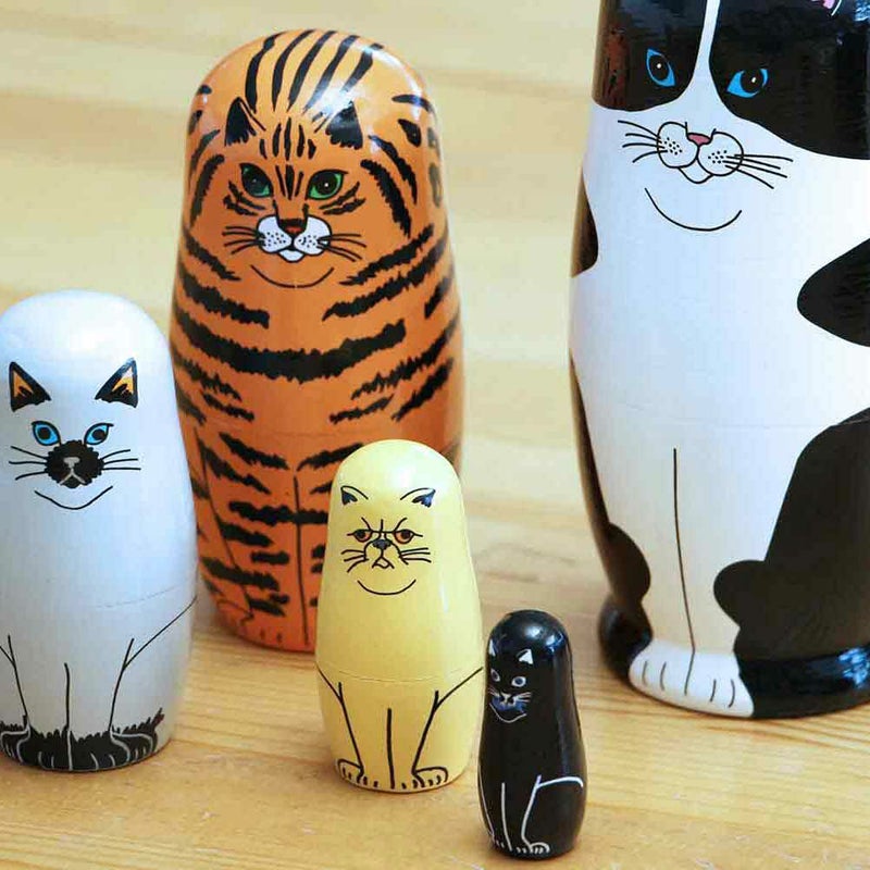 マトリョーシカFeline5MIDORIKOMATSUDETAILオブジェ猫置物