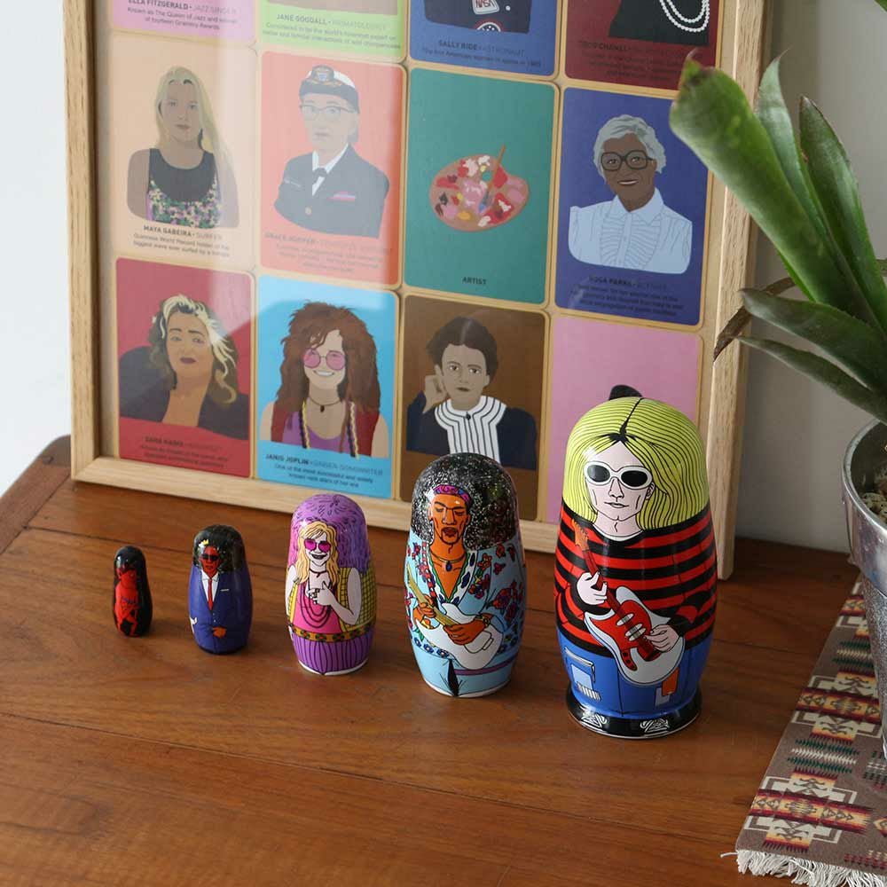 マトリョーシカ27MIDORIKOMATSUDETAILオブジェロックスターミュージシャン