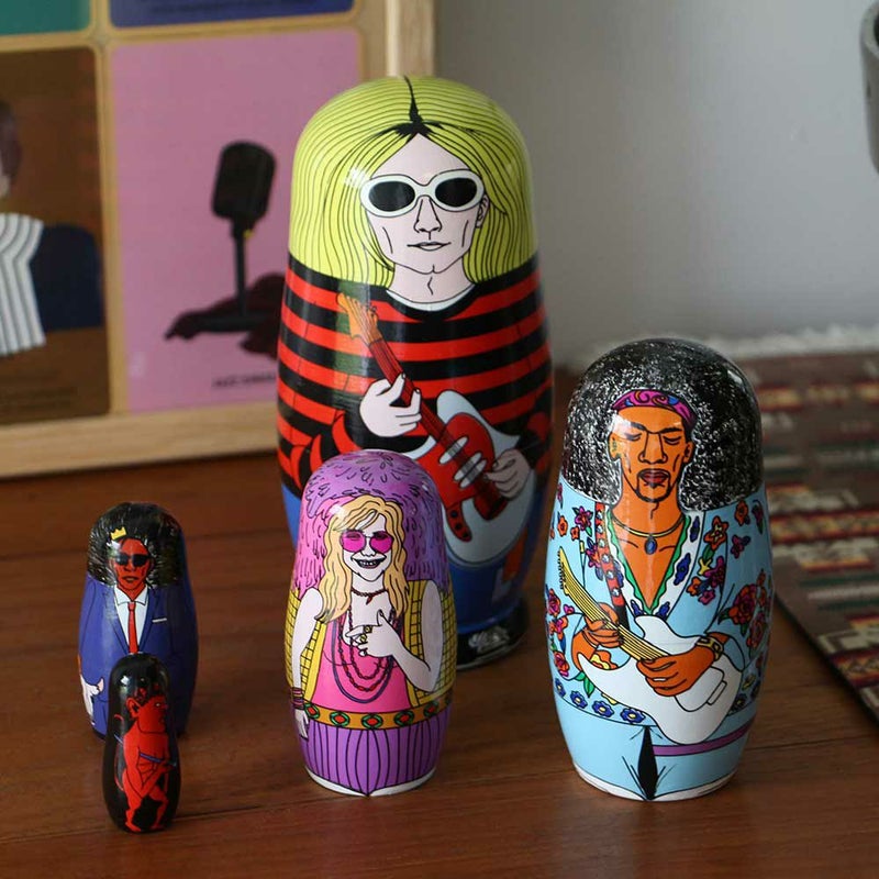 マトリョーシカ27MIDORIKOMATSUDETAILオブジェロックスターミュージシャン