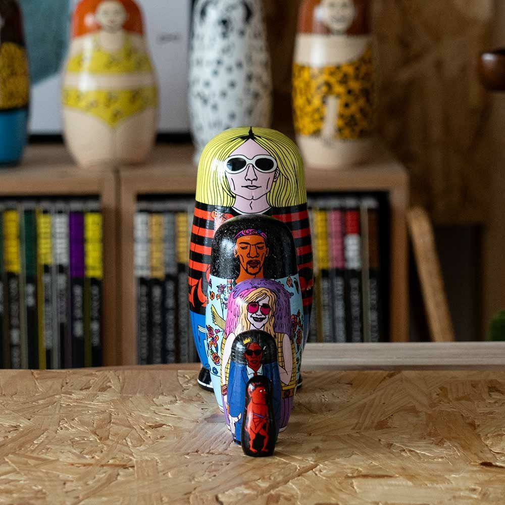マトリョーシカ27MIDORIKOMATSUDETAILオブジェロックスターミュージシャン