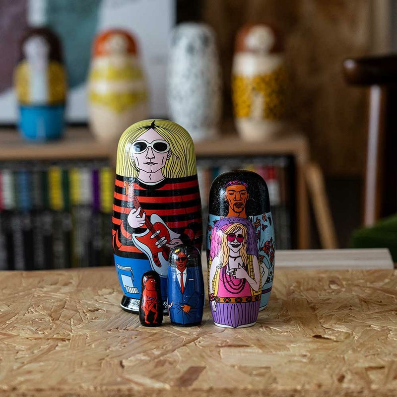 マトリョーシカ27MIDORIKOMATSUDETAILオブジェロックスターミュージシャン