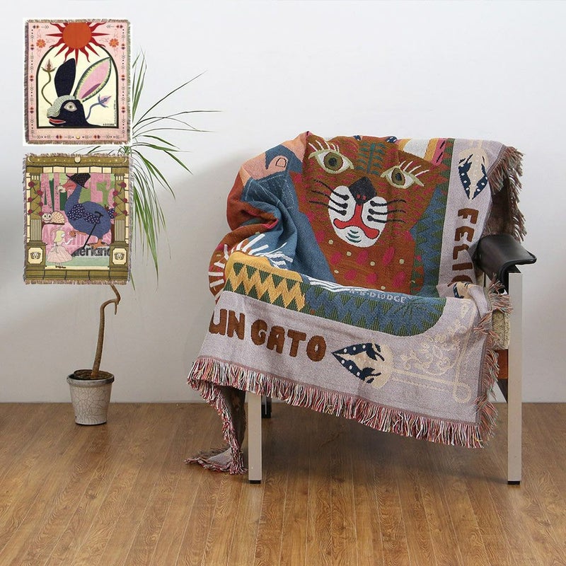 DETAILOAXThrowketメキシコラグブランケット