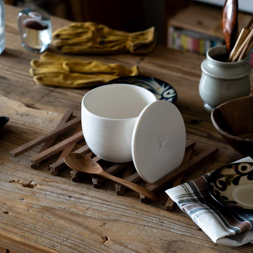 かもしか道具店陶の飯びつふつうおひつご飯容器1.5合