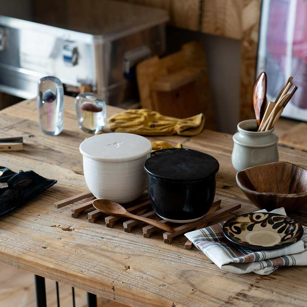 かもしか道具店陶の飯びつふつうおひつご飯容器1.5合