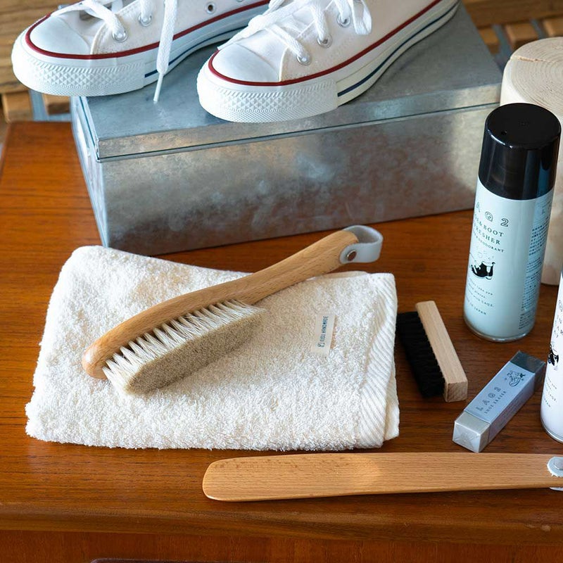 LAQ2ラクツJP25シューイレーサー靴ブラシシューズブラシ木製ダストブラシシューホーン靴べら