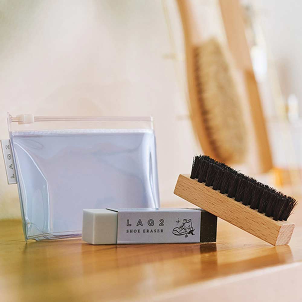 LAQ2ラクツJP25シューイレーサー靴ブラシシューズブラシ木製ダストブラシシューホーン靴べら