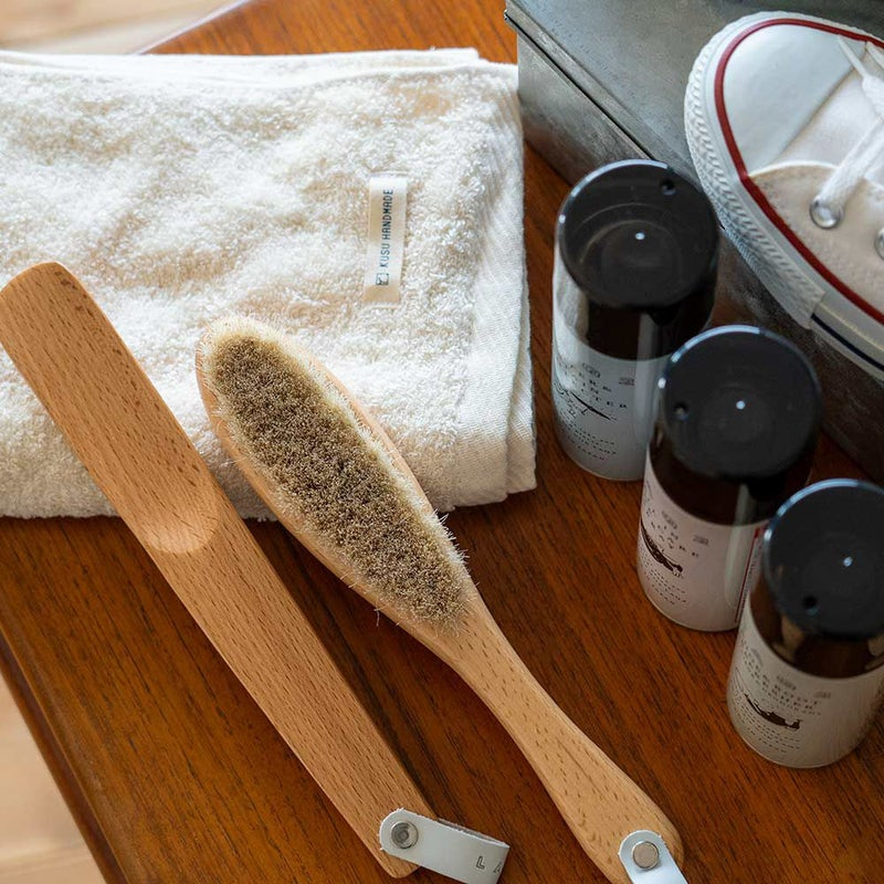 LAQ2ラクツJP25シューイレーサー靴ブラシシューズブラシ木製ダストブラシシューホーン靴べら