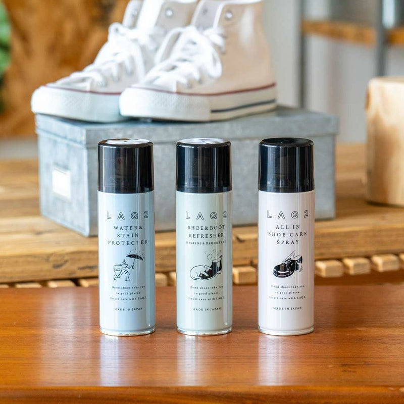 LAQ2ラクツスマートシューケアスプレー革靴スニーカーバッグ汚れ防止防水除菌消臭靴ケア汚れ落とし靴クリーナー
