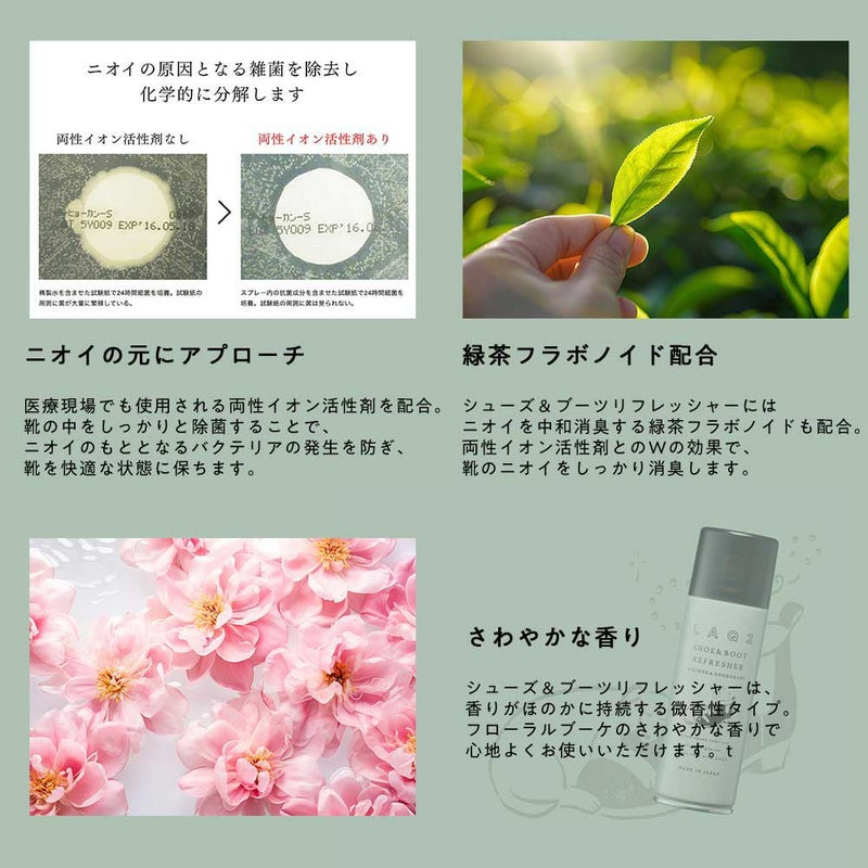 LAQ2ラクツスマートシューケアスプレー革靴スニーカーバッグ汚れ防止防水除菌消臭靴ケア汚れ落とし靴クリーナー