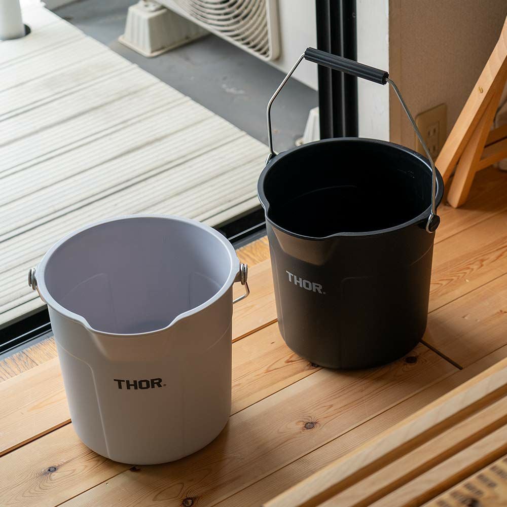 THORRoundBucketDC10LDETAILコンテナバケツ収納掃除目盛り付き