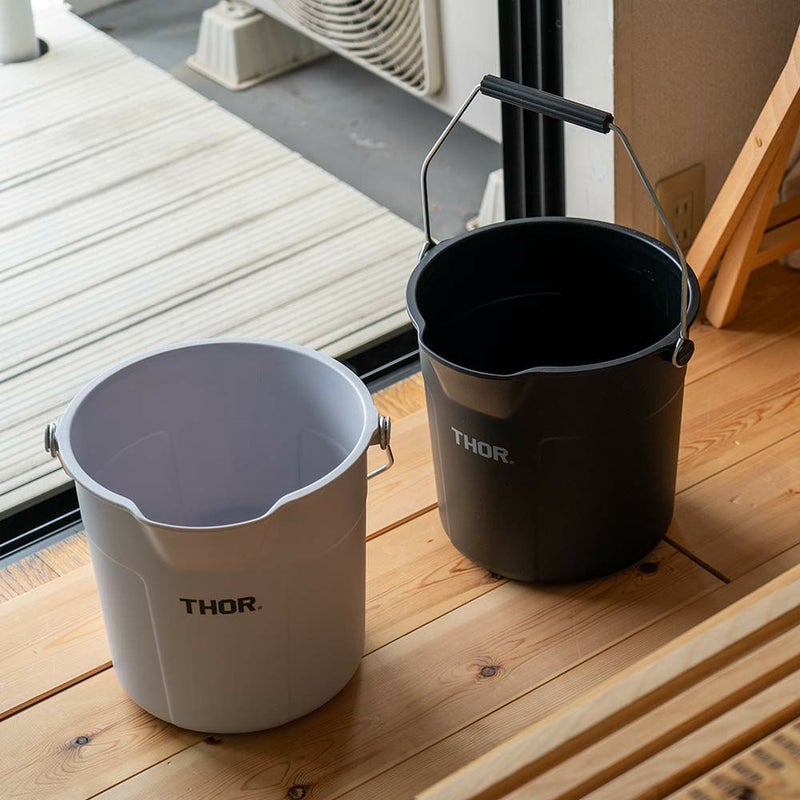 THORRoundBucketDC10LDETAILコンテナバケツ収納掃除目盛り付き