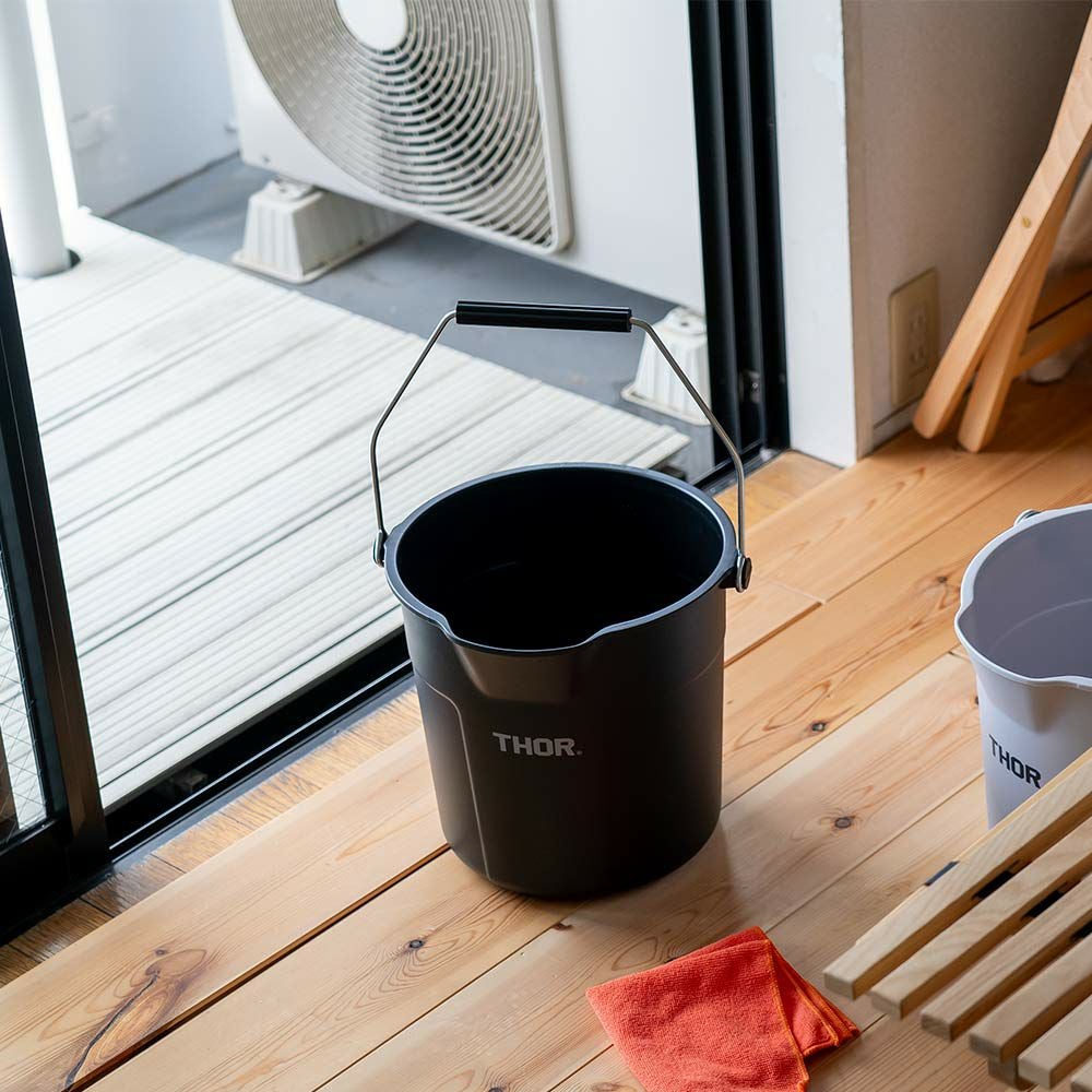 THORRoundBucketDC10LDETAILコンテナバケツ収納掃除目盛り付き