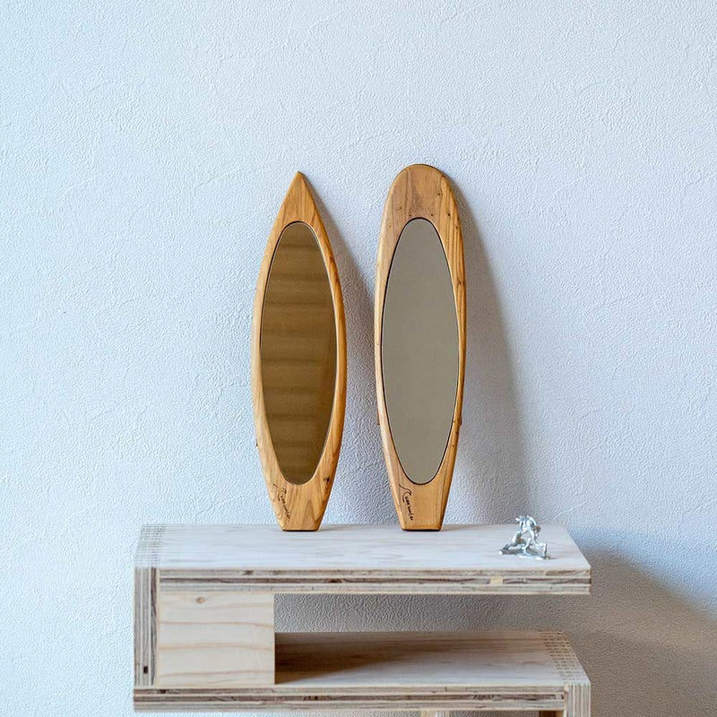 wavehunterオリジナルサーフボード型ルームミラーショートボードロングボード木製