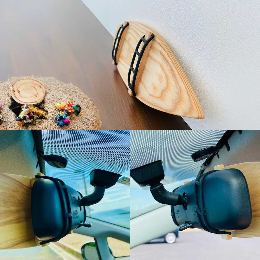 wavehunterオリジナルサーフボード型ルームミラーショートボードロングボード木製