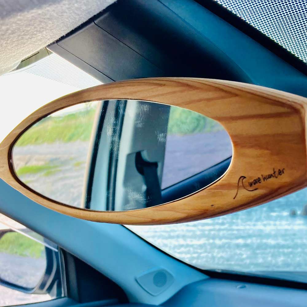 wavehunterオリジナルサーフボード型ルームミラーショートボードロングボード木製