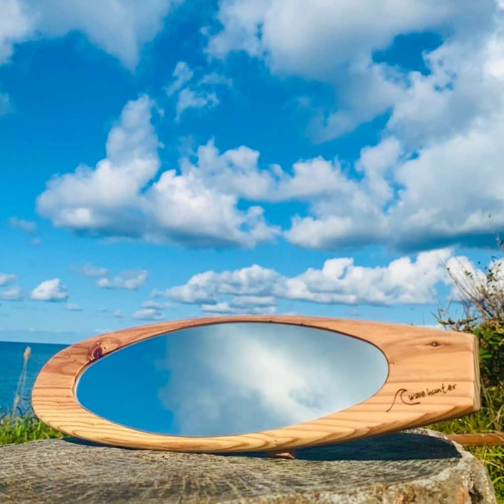 wavehunterオリジナルサーフボード型ルームミラーショートボードロングボード木製