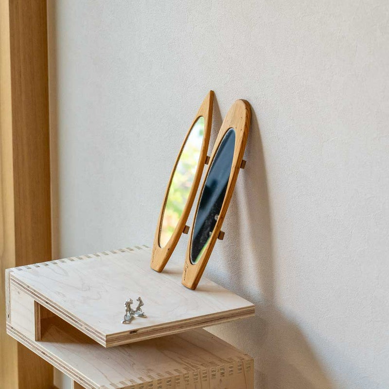 wavehunterオリジナルサーフボード型ルームミラーショートボードロングボード木製