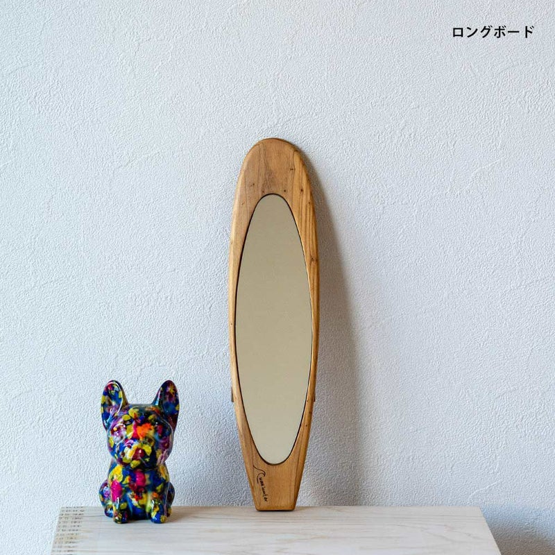 wavehunterオリジナルサーフボード型ルームミラーショートボードロングボード木製