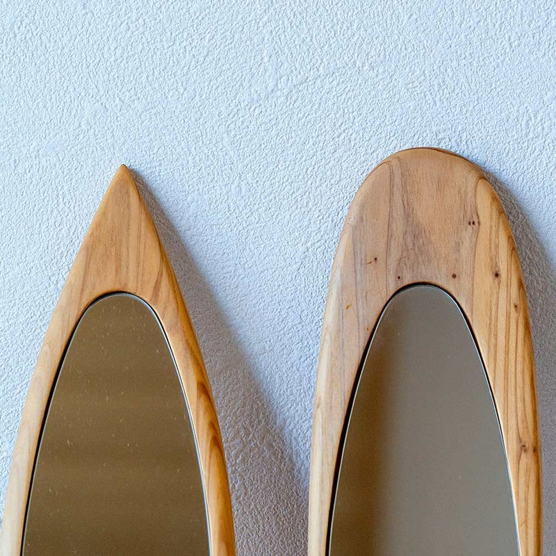 wavehunterオリジナルサーフボード型ルームミラーショートボードロングボード木製