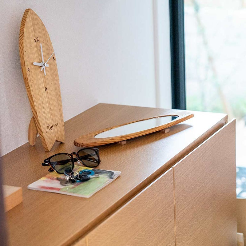 wavehunterオリジナルサーフボード型ルームミラーショートボードロングボード木製