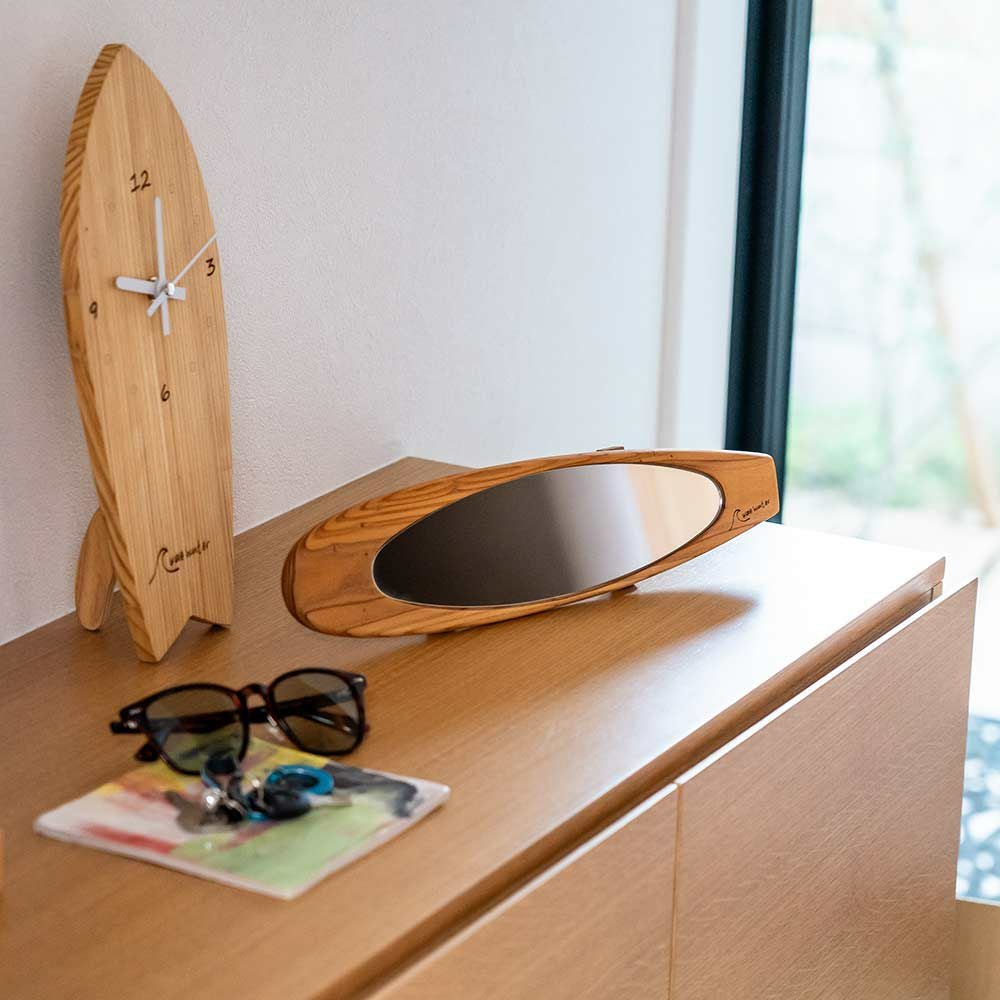 wavehunterオリジナルサーフボード型ルームミラーショートボードロングボード木製