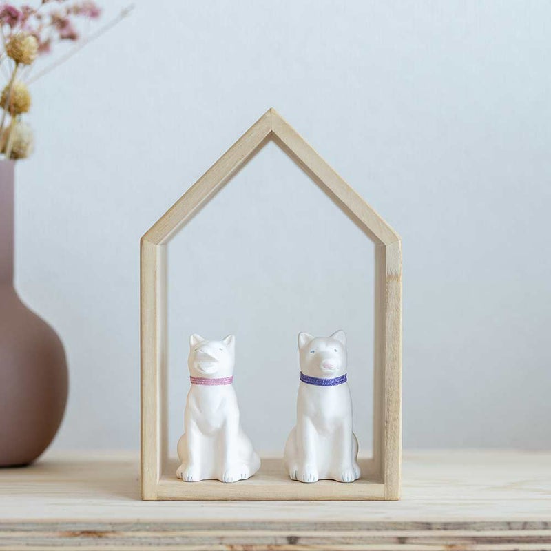 ここかしこ番犬あ・うんセット犬柴犬狛犬神棚飾りお守り置物