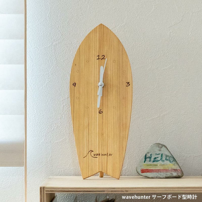 wavehunterオリジナルサーフボード型時計サーフィン木製